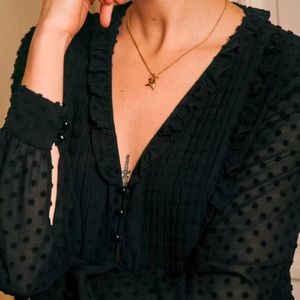 Sezane Mirta Blouse Noir Size 38US 6 Archive no longer available on SÉZANE